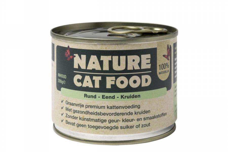 Nature Cat Food natvoer-kat-rund-eend-kruiden1200x800