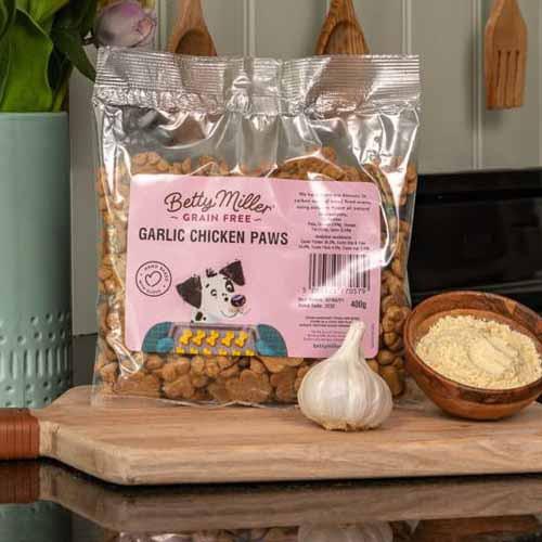 Betty Miller Grain Free -  Garlic Chicken Paws 400 gram