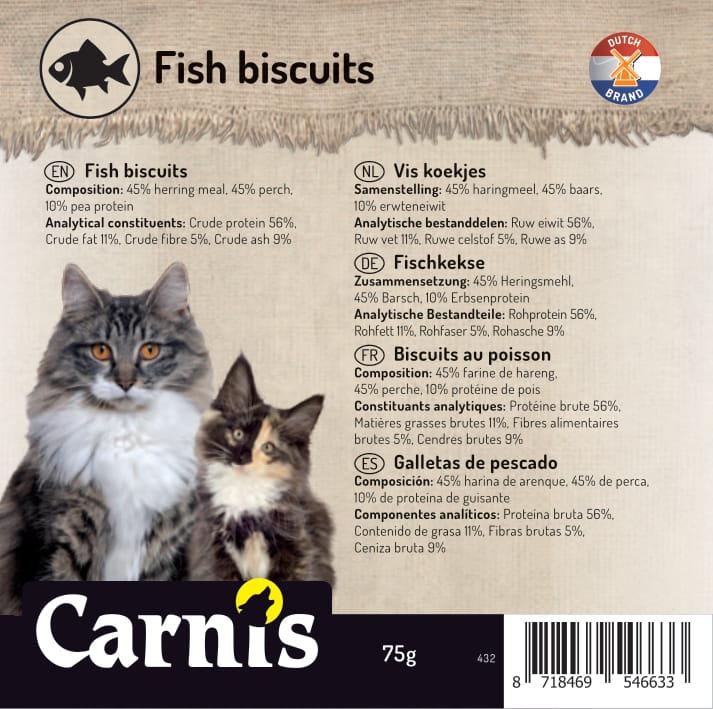 Carnis Vis Koekjes  ( Kattensnack ) 75 gram1