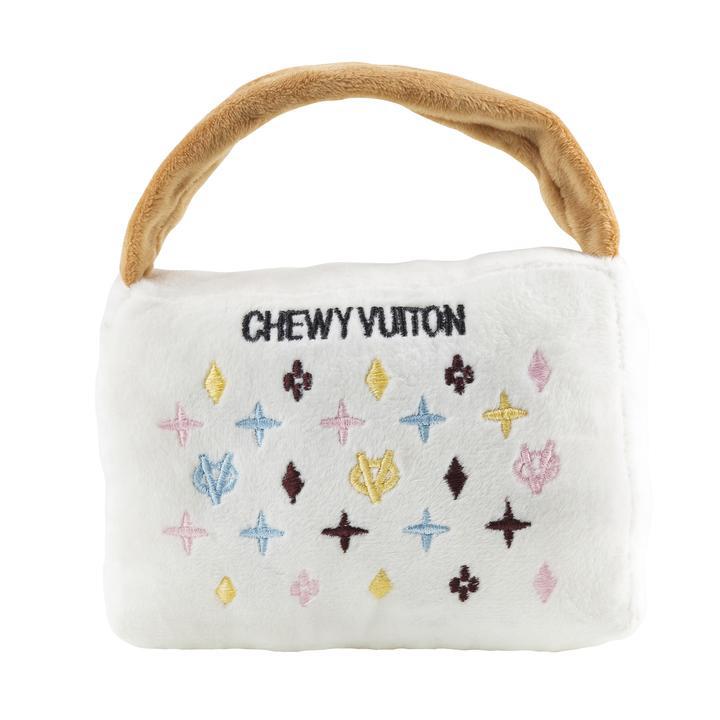 Haute Diggity Dog - White Chevy Vuiton Handbag  XL