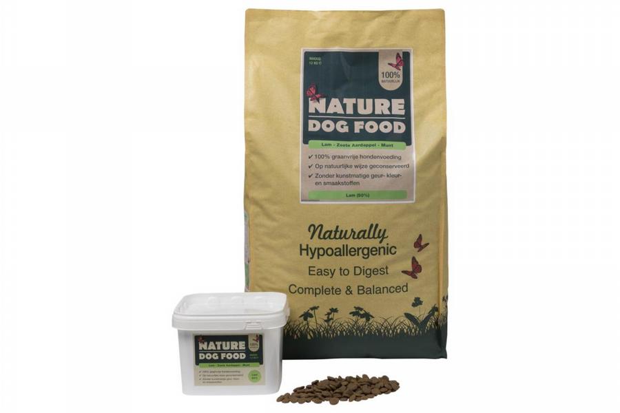 nature dog food  graanvrij-hondenvoer-lam-brok-1200x800