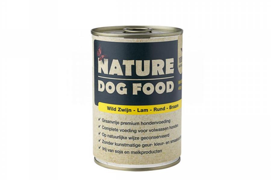 Nature DogFood blik wild-zwijn-lam-rund-1200x800