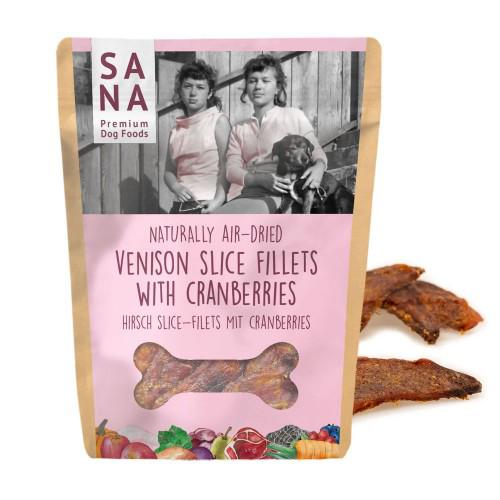 Sana Dog Slice Fillets hert met cranberry