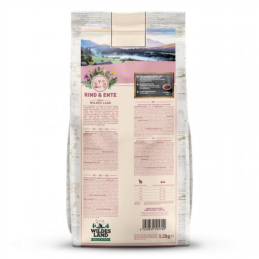 Wildes land Cat - Beef & Duck with Garden Vegetables 1,2 kilo2