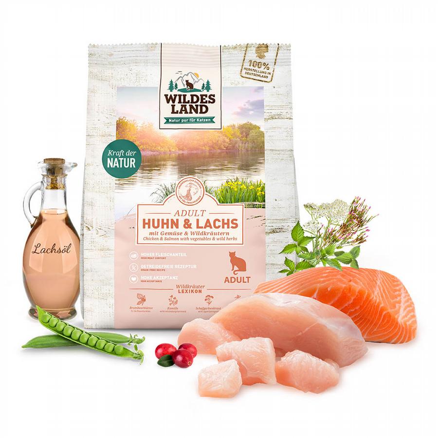 Wildes land Cat - Chicken & Salmon with Garden Vegetables4