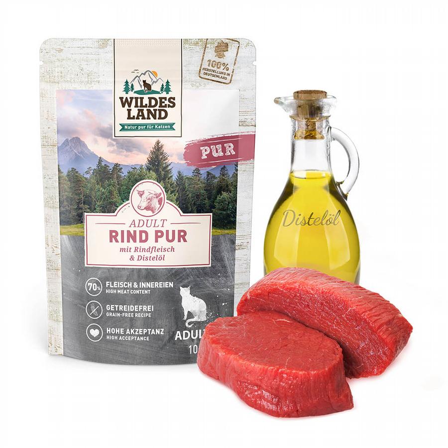 Wildes Land Cat Pouch Pure - Beef
