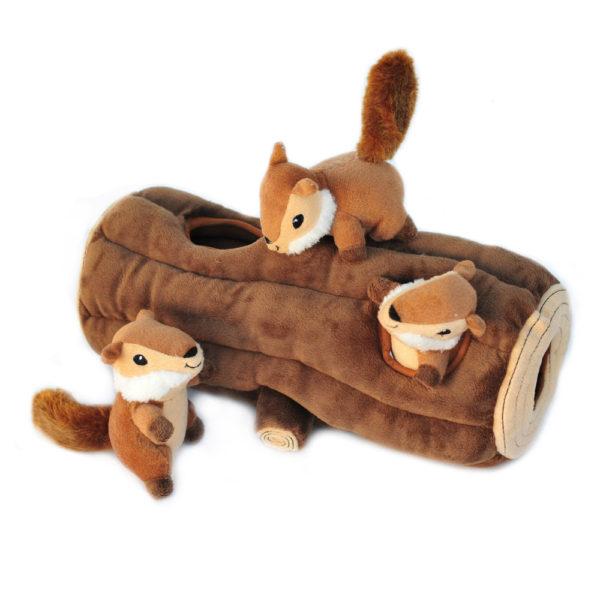 zippy Burrow Log With 3 Chipmunks5