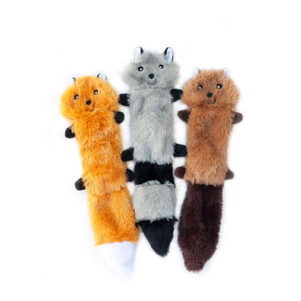ZippyPaws 3-Pack Small - Fox, Raccoon & Squirrel