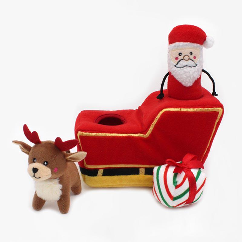 ZippyPaws Holiday Burrow - Santa's Sleigh