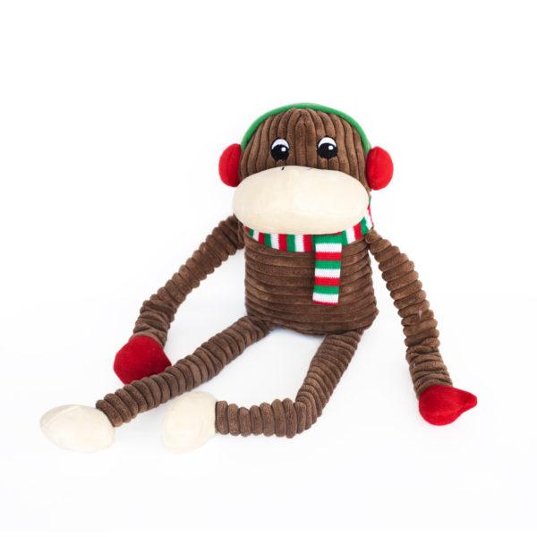 ZippyPaws Holiday Crinkle Monkey XL