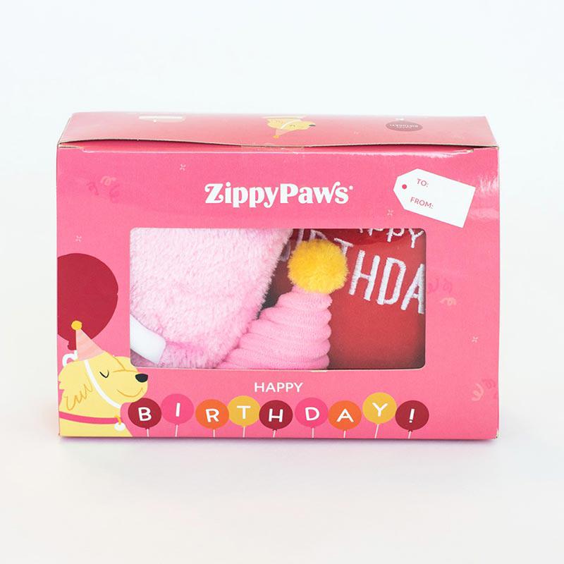 ZippyPaws Pup Birthday Box Pink2