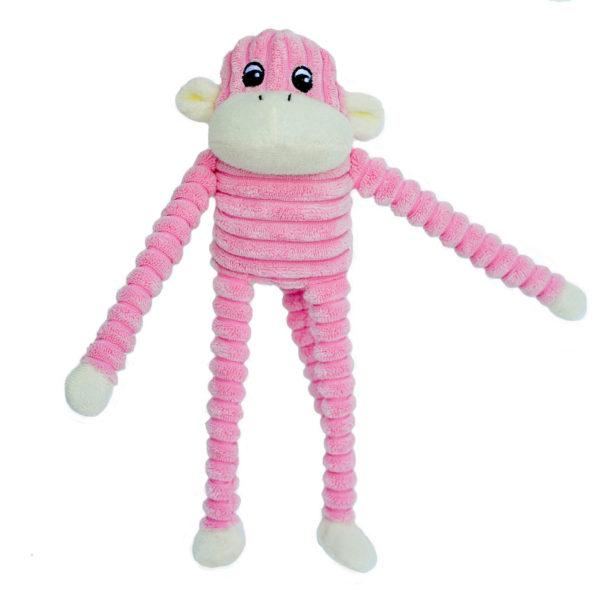 Zippypaws Spencer Crinkle Monkey S Pink
