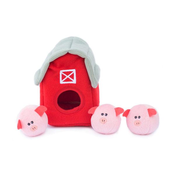 ZippyPaws Zippy Burrow Pig Barn & Babies2