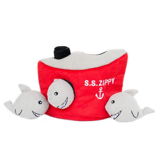 ZippyPaws Zippy Burrow  Shark �n Ship2