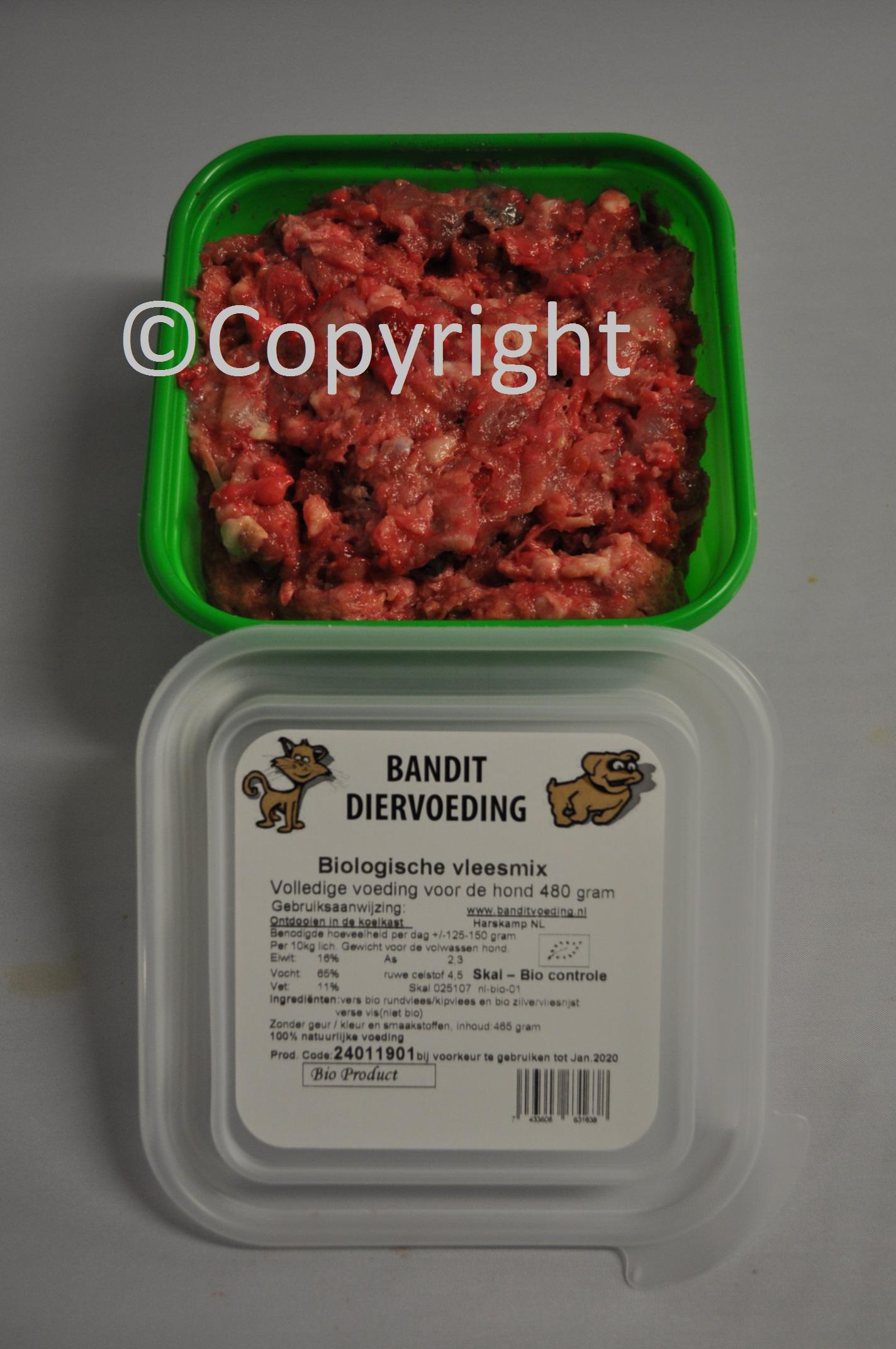 Afstoting ONWAAR verbinding verbroken Bandit Bio Vlees-Mix Kip Hond 480 gram - Gunshies